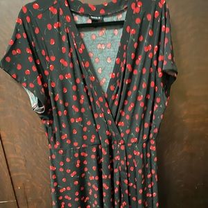Torrid faux wrap cherry dress - size 2